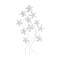 39" x 21" Multicolored Metal Floral Wall Décor with Silver Stems